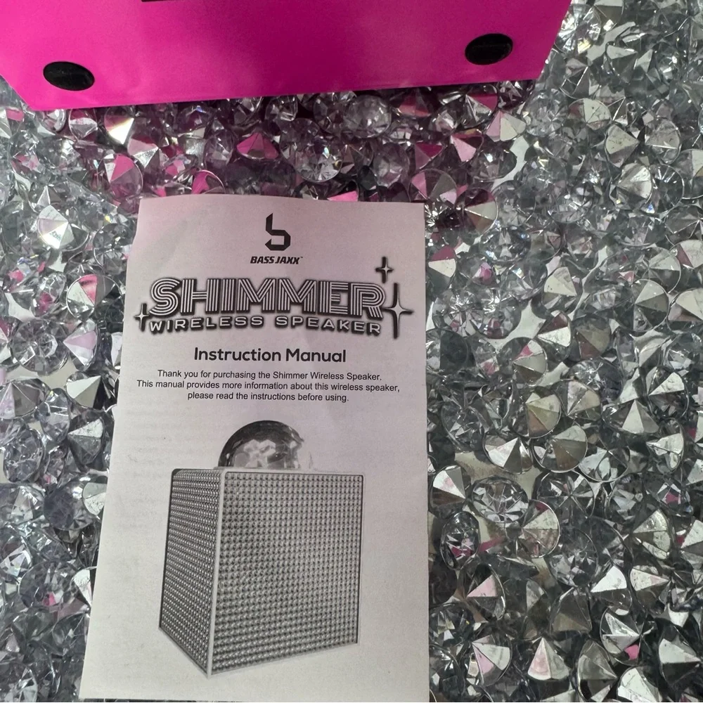 Wireless speaker disco 🪩 ball multi color rhinestone bling speaker pink loud - Picture 4 of 7